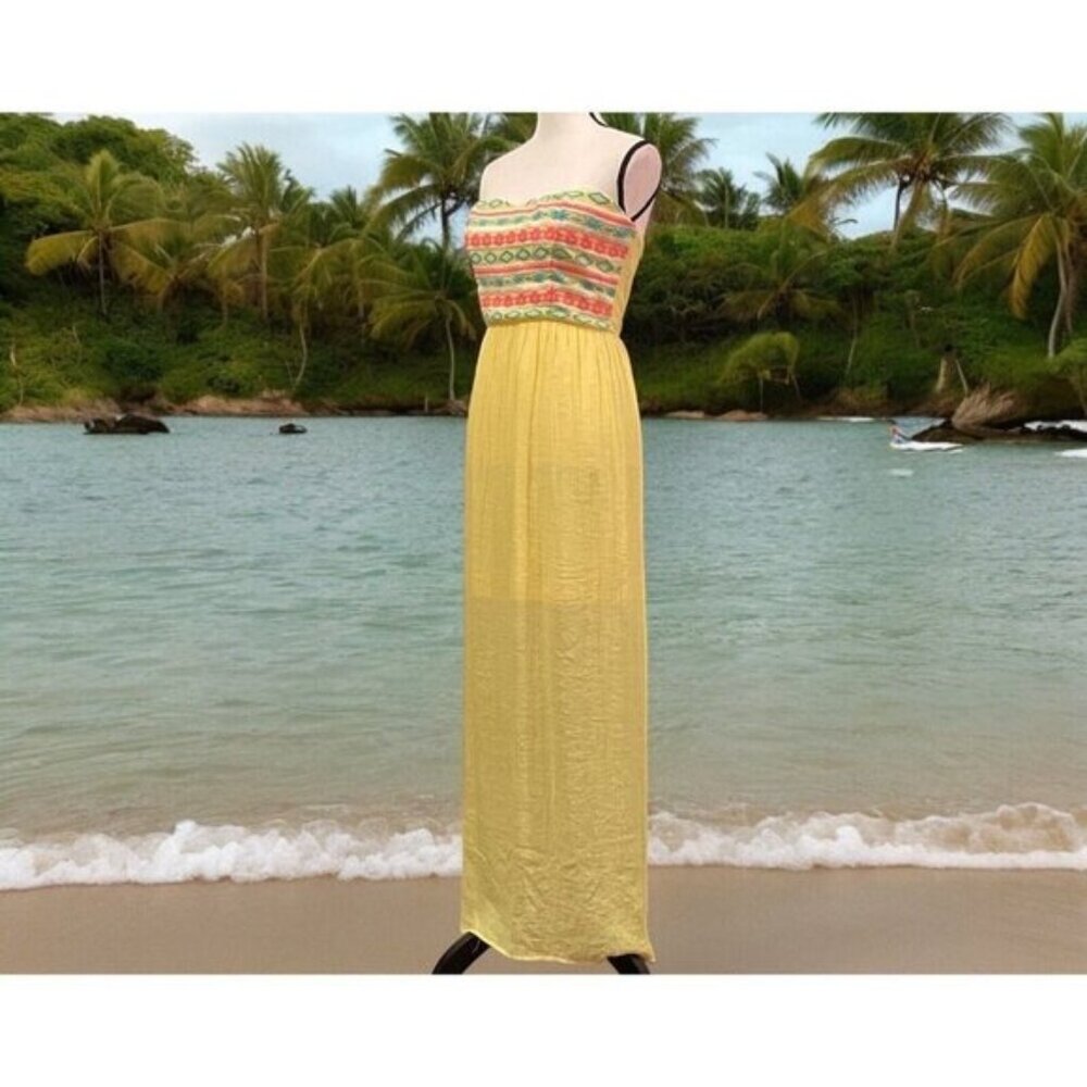As You Wish Womens Tube Dress Size S Yellow Lined Zipper